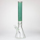 Genie | 17" sandblasted artwork tube 7 mm glass water bong [GB21004] Glass Bong ONE Green C