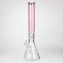 Genie | 17" sandblasted artwork tube 7 mm glass water bong [GB21004] Glass Bong ONE Pink