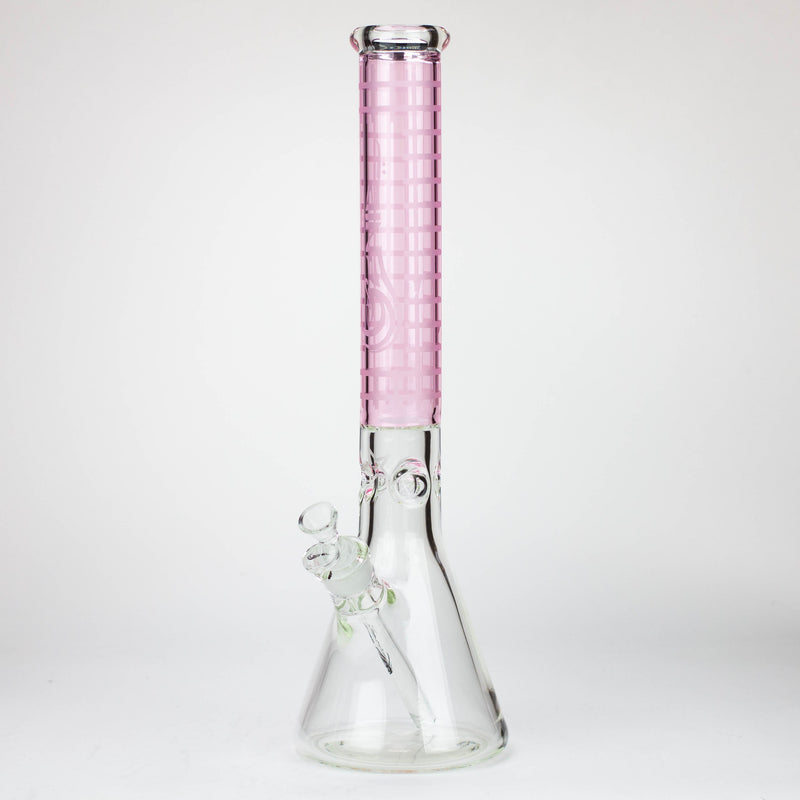 O Genie | 17" sandblasted artwork tube 7 mm glass water bong [GB21004]