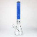 Genie | 17" sandblasted artwork tube 7 mm glass water bong [GB21004] Glass Bong ONE Jade Blue