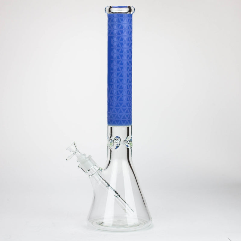 O Genie | 17" sandblasted artwork tube 7 mm glass water bong [GB21005]