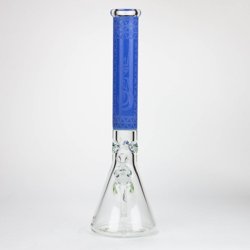 O Genie | 17" sandblasted artwork tube 7 mm glass water bong [GB21005]