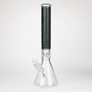Genie | 17" sandblasted artwork tube 7 mm glass water bong [GB21004] Glass Bong ONE T-Black