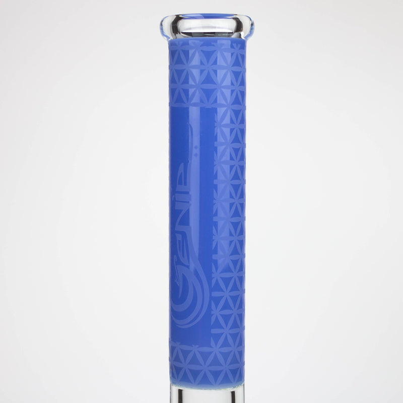 O Genie | 17" sandblasted artwork tube 7 mm glass water bong [GB21005]