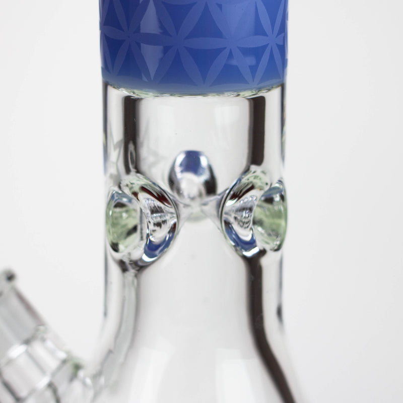 O Genie | 17" sandblasted artwork tube 7 mm glass water bong [GB21005]