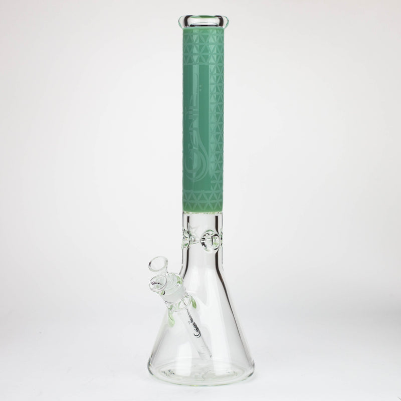 O Genie | 17" sandblasted artwork tube 7 mm glass water bong [GB21005]