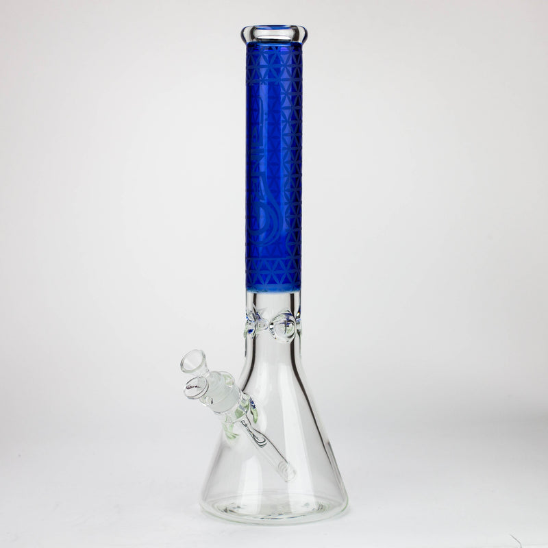 O Genie | 17" sandblasted artwork tube 7 mm glass water bong [GB21005]