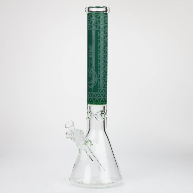 O Genie | 17" sandblasted artwork tube 7 mm glass water bong [GB21005]