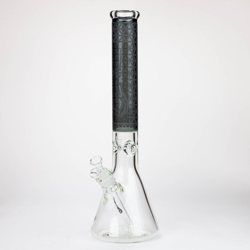 O Genie | 17" sandblasted artwork tube 7 mm glass water bong [GB21005]