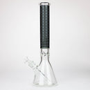 Genie | 17" sandblasted artwork tube 7 mm glass water bong [GB21004] Glass Bong ONE
