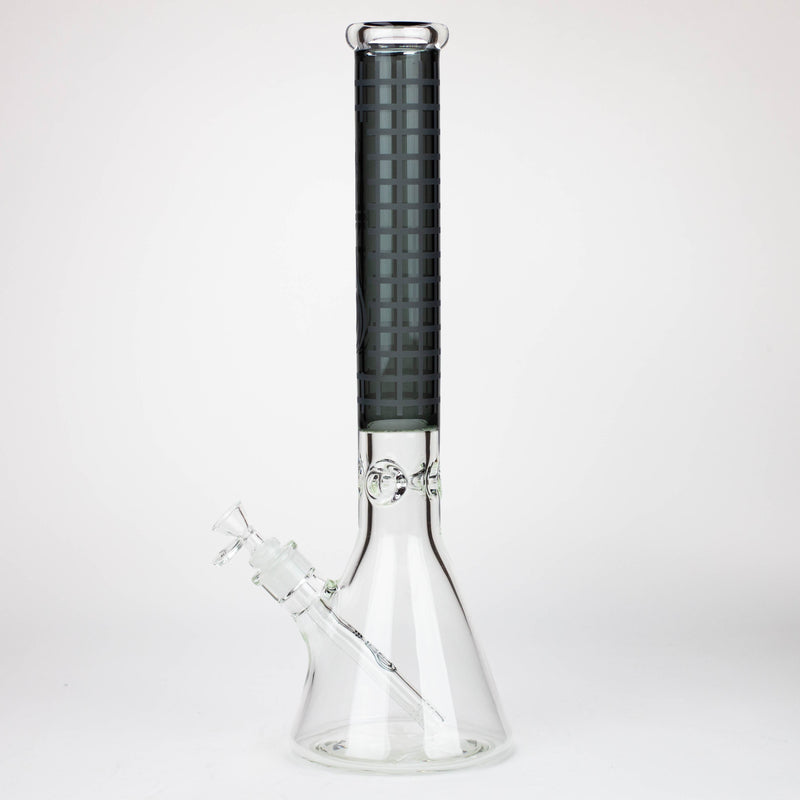 O Genie | 17" sandblasted artwork tube 7 mm glass water bong [GB21004]