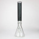 Genie | 17" sandblasted artwork tube 7 mm glass water bong [GB21004] Glass Bong ONE
