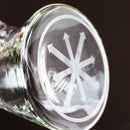 Genie | 17" sandblasted artwork tube 7 mm glass water bong [GB21004] Glass Bong ONE