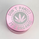 Heavy Duty Large "Don't Panic It's Organic" 4 Parts Weed Grinder Engraved in Canada Design