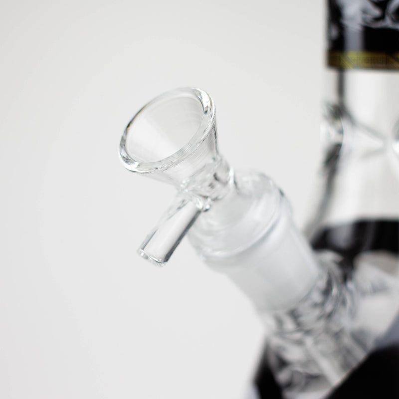 O 10" Glass Bong With Skull Design [WP 131]