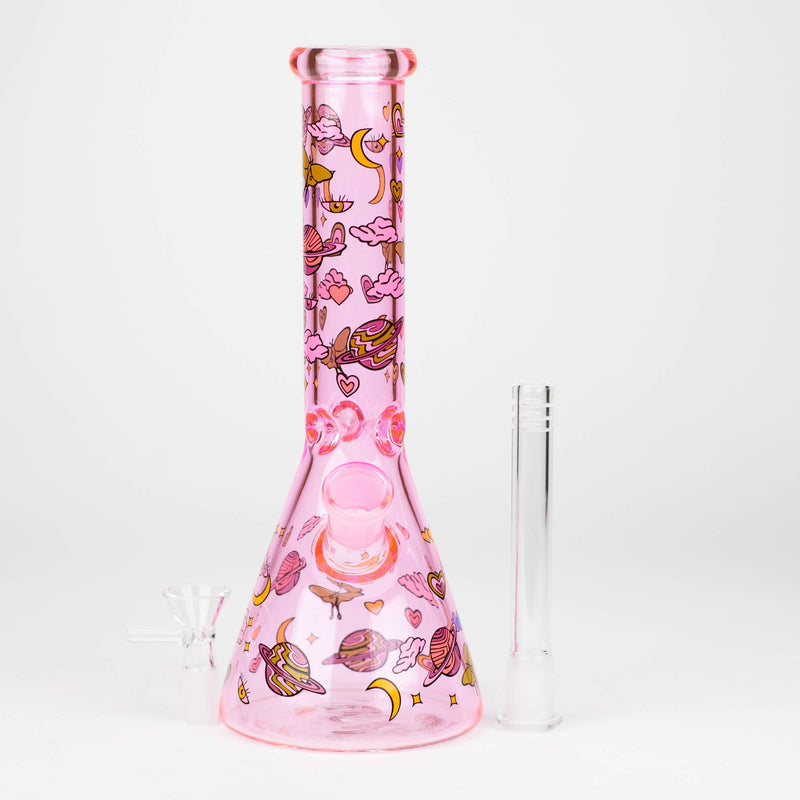 O 10" Glass Bong With Space Design [WP 143]
