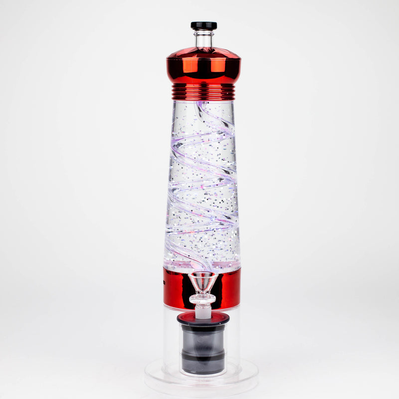 O 12" Electric lava lamp bong with UFO Perc-Assorted [LQN0012]
