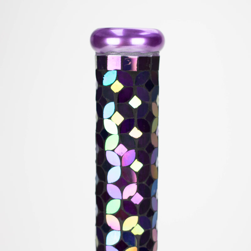 O 15.5" Mosaic 7mm glass bong [MSAK-4]