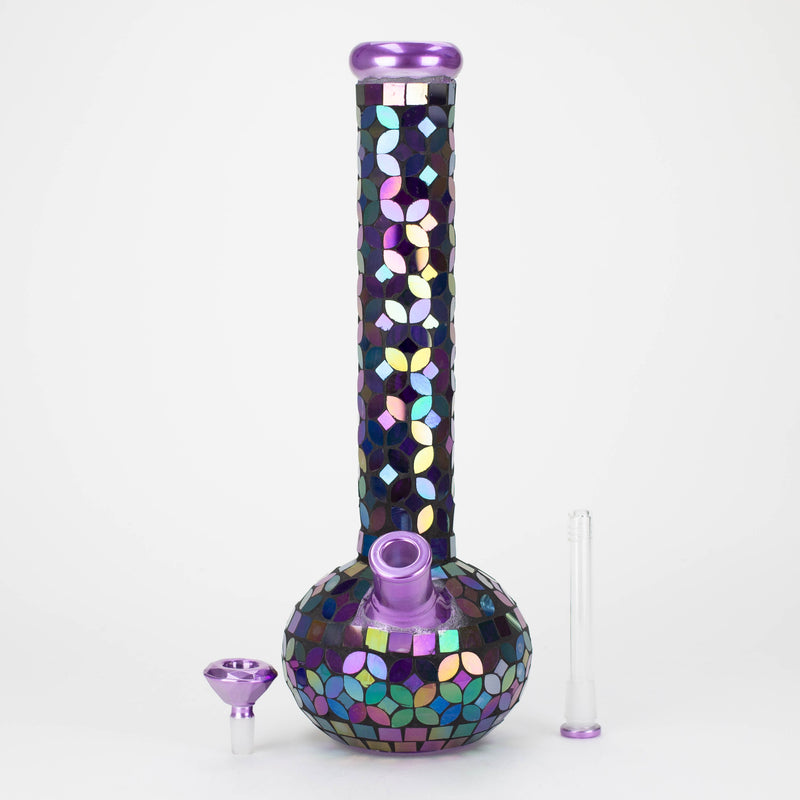 O 15.5" Mosaic 7mm glass bong [MSAK-4]