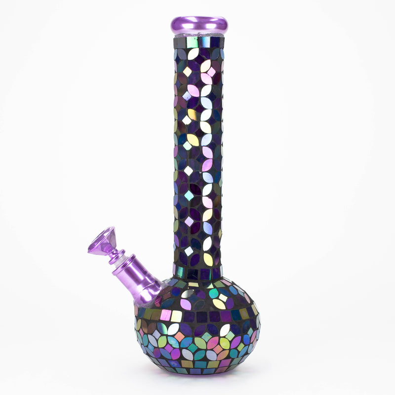 O 15.5" Mosaic 7mm glass bong [MSAK-4]