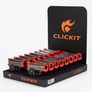 CLICKIT | Triple flame Pistol Torch lighter Display of 16 Torch Canadian Distributor