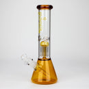 PHS | 12" Glass beaker color Bong with tree arm percolator [PHSPR-12] Glass Bong Purple Haze Smoke Inc Golden Yellow