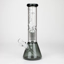 PHS | 12" Glass beaker color Bong with tree arm percolator [PHSPR-12] Glass Bong Purple Haze Smoke Inc Smoke Grey