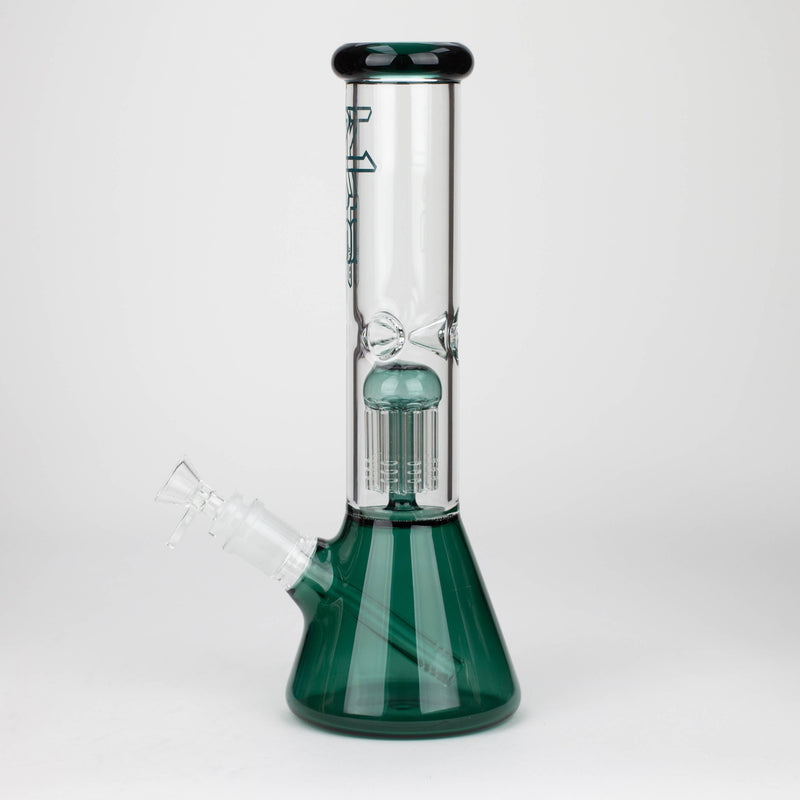 O PHS | 12" Glass beaker color Bong with tree arm percolator [PHSPR-12]