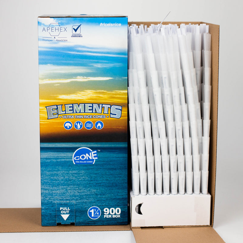 O ELEMENTS | Ultra thin 1 1/4 pre-rolled 900 rice Cones