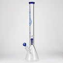 GENIE | 24" 9mm single percolator glass water bong [ GB1905 ] Glass Bong ONE Blue