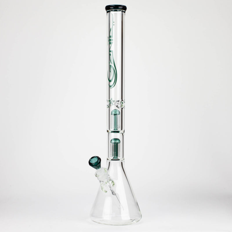 O GENIE | 24" Dual 6 arms 9mm glass water beaker bong