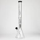 GENIE | 24" Dual 6 arms 9mm glass water beaker bong [GB1906] Glass Bong ONE Grey