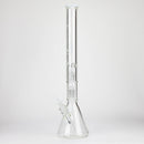 GENIE | 24" Dual 6 arms 9mm glass water beaker bong [GB1906] Glass Bong ONE White