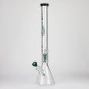 GENIE | 24" 9mm single percolator glass water bong [ GB1905 ] Glass Bong ONE Teal