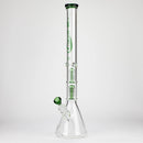 GENIE | 24" Dual 6 arms 9mm glass water beaker bong [GB1906] Glass Bong ONE Green