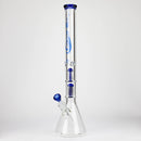 GENIE | 24" Dual 6 arms 9mm glass water beaker bong [GB1906] Glass Bong ONE Blue