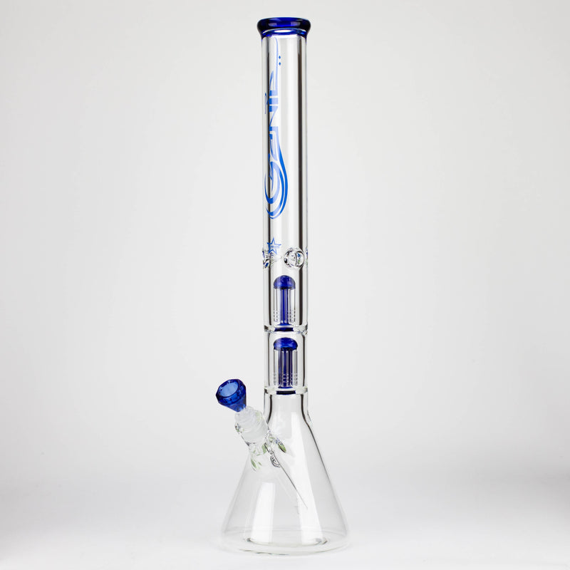 O GENIE | 24" Dual 6 arms 9mm glass water beaker bong