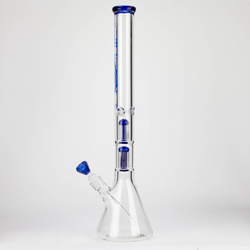 O GENIE | 24" Dual 6 arms 9mm glass water beaker bong