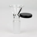 Glass bowl with color round handle for 14 mm Pack of 3 Bowl · Banger · Oil Burner 777 Smoke Black [Pack of 3]