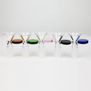 Glass bowl with color round handle for 14 mm Pack of 3 Bowl · Banger · Oil Burner 777 Smoke