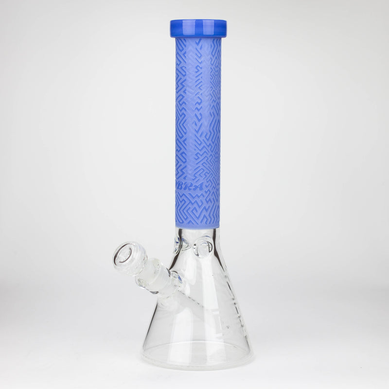 O COBRA | 15" sandblasted artwork tube 7 mm glass water bong [YK04]