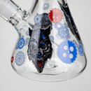 13.5 " JJ WOLF GLOW IN THE DARK GLASS BONG [LL036] Glass Bong JJ Distribution