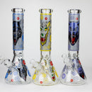 13.5 " JJ WOLF GLOW IN THE DARK GLASS BONG [LL036] Glass Bong JJ Distribution