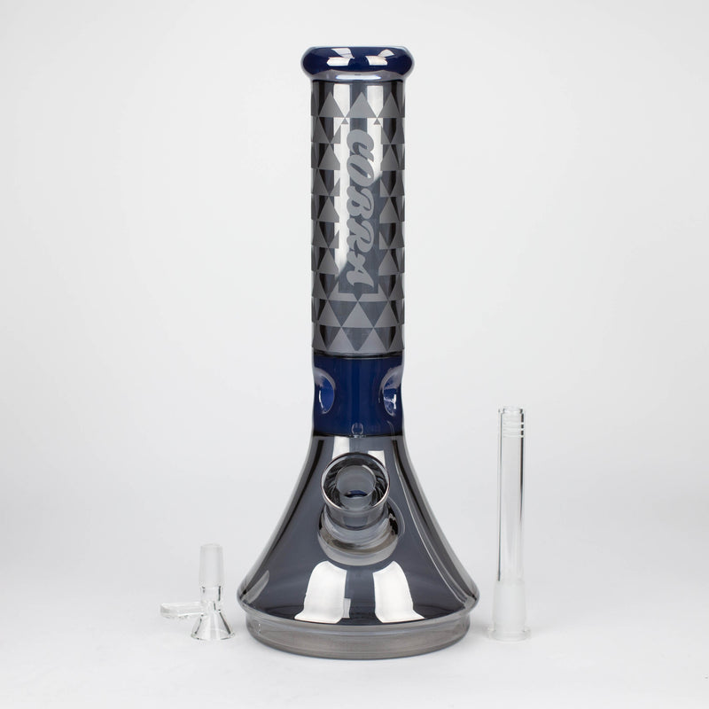 O COBRA | 13" Eletroplate 7 mm Glass Beaker Bong [LL1026]
