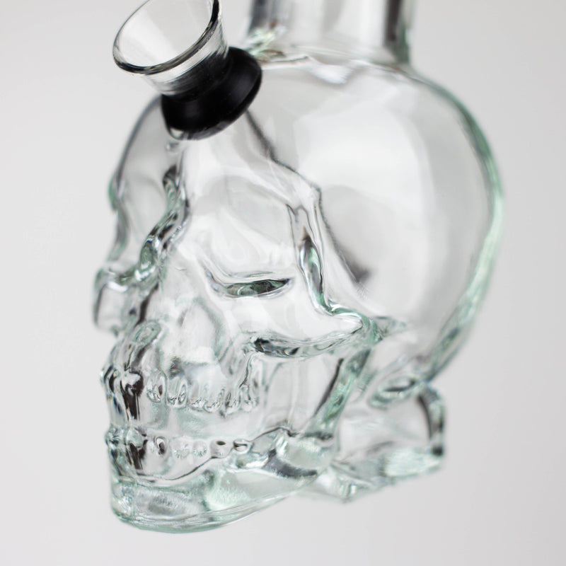 O 6" Mini Skull base soft glass water bong  [BS11]