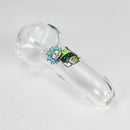 4" Premium Glass Pipe With RM Graphic Box of 12 Glass Pipe 777 Smoke