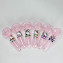 4" Pink Premium Glass Pipe Box of 12 Glass Pipe 777 Smoke Kitty