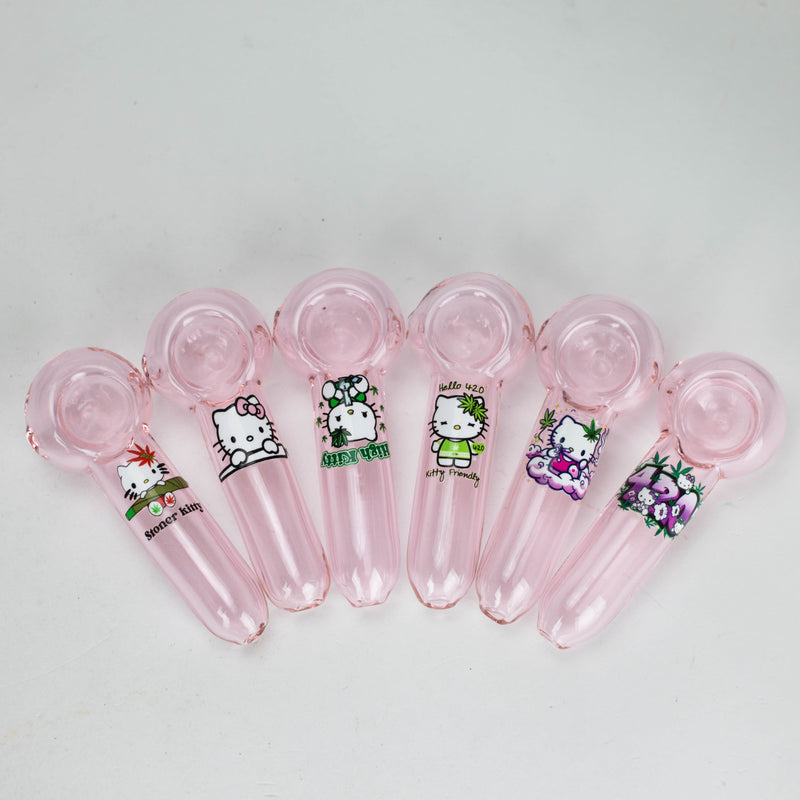 O 4" Pink Premium Glass Pipe Box of 12