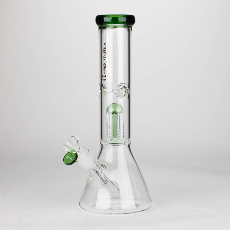 O Genie | 12" Genie-Tree arms color accented glass water bong [NS104]