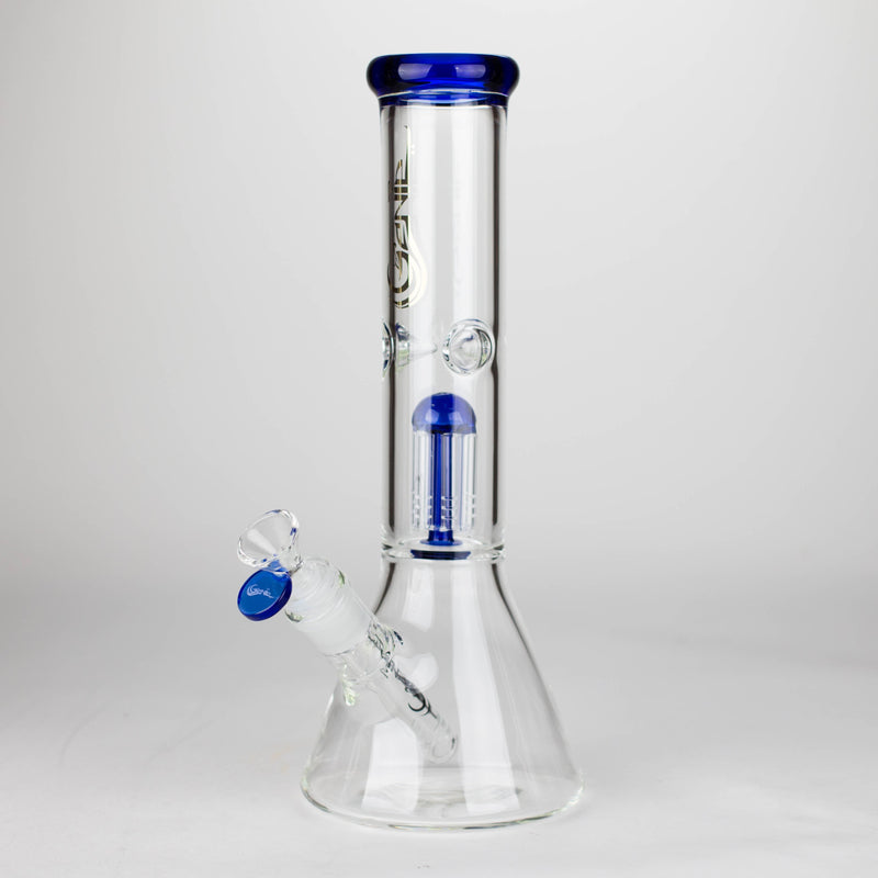 O Genie | 12" Genie-Tree arms color accented glass water bong [NS104]